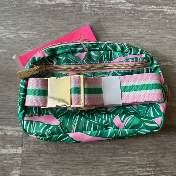 NWT Lilly Pulitzer Jeanie Belt Bag Fanny Pack Crossbody in Pink Lets Go Bananas - Picture 3 of 9